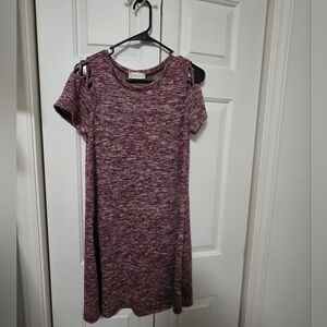 Altar'd State Burgundy Dress with Shoulder Cutouts Size Small